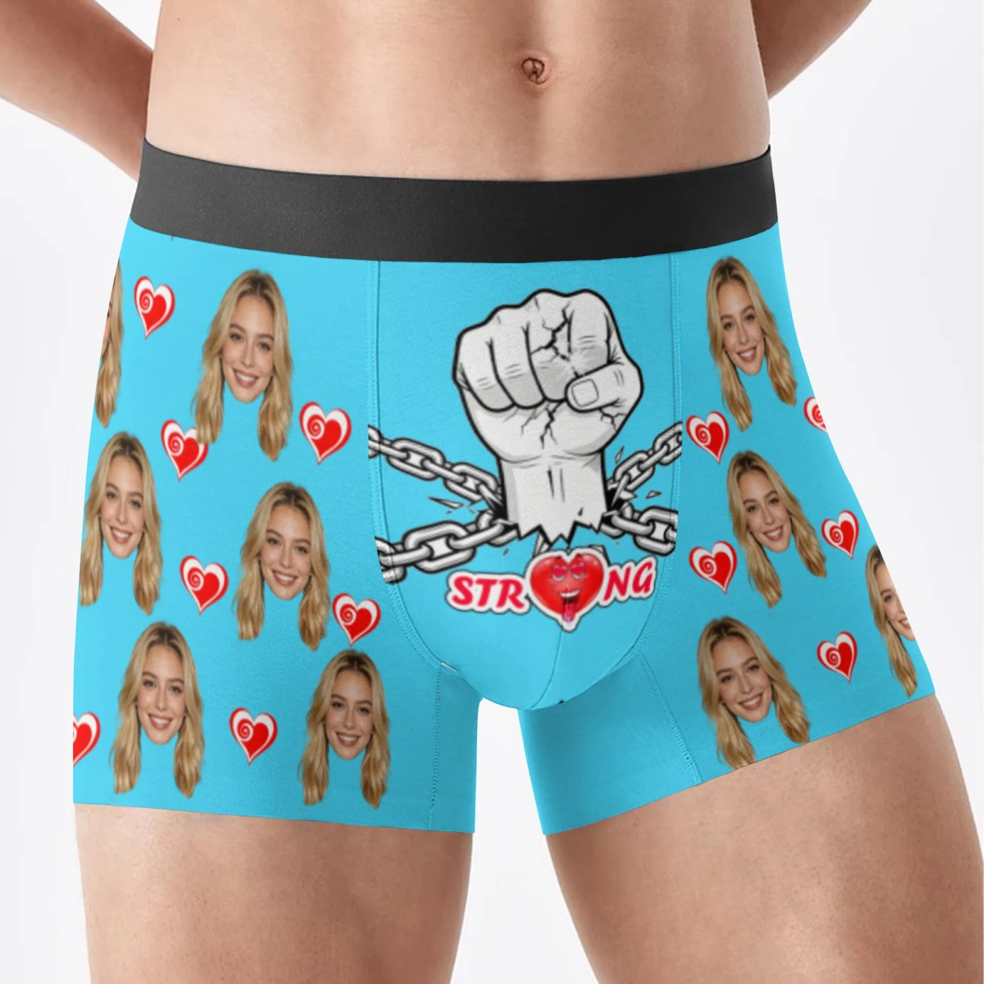 Personalized facial photo DIY customization flat underwear customization men's Valentine's Day gift for husband gift for father