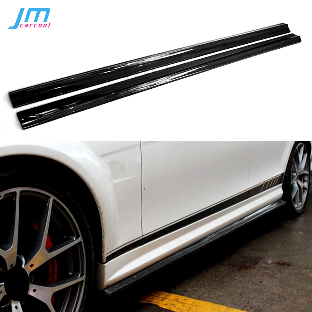 Echte Carbon-Seitenschweller für Mercedes-Benz C-Klasse W204 C204 C300 C63 AMG 2008-2014 FRP Seitenschweller Stoßstangenlippe Karosserie-Kit