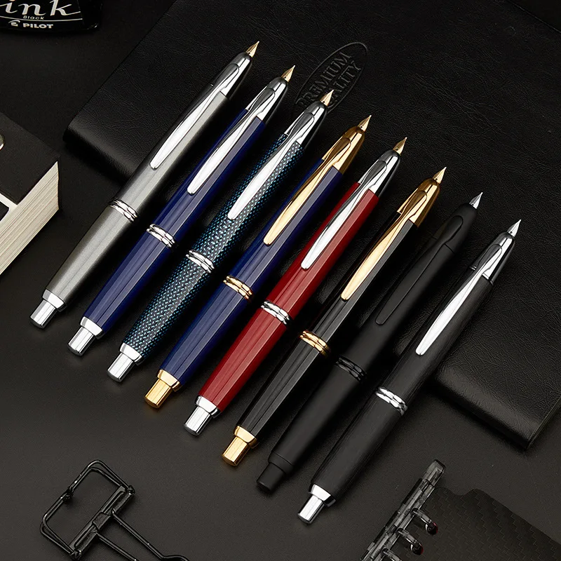 

PILOT Pen Original Fountain Pens 18K Gold Nib Capless Set of Pens Stationery Goods All Colored FC1500RR Pen for Writing Gifts