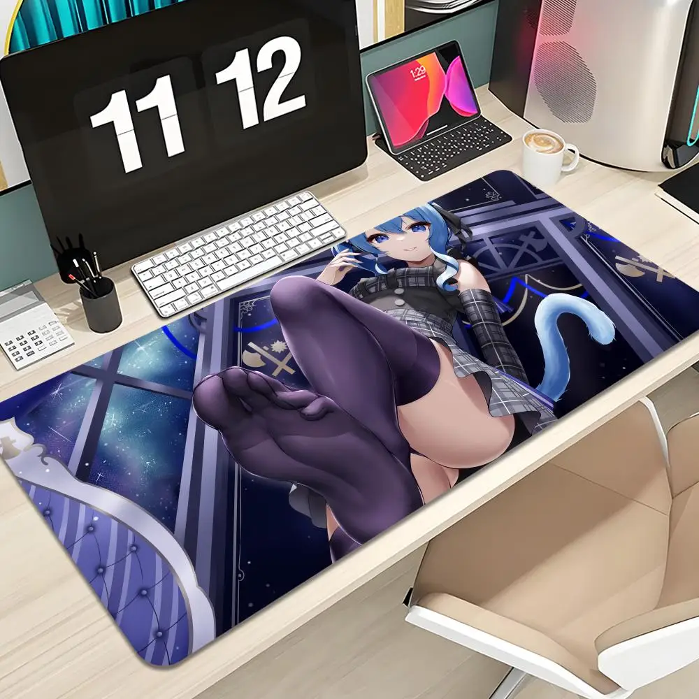 

Anime Hololive Hoshimachi Suisei Mouse Pad Keyboard Mousepad lauge 1200X600 mm Desk Mat PC Gamer Office Carpet Home Table pad