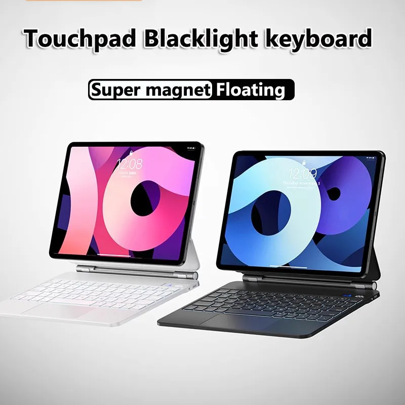 Blacklight Case for IPad Air 11 2024 6 Air 5 Air4 10th 10.9 10.2 9th 8 7 Pro 11 Floating Trackpad Keyboard Auto Sleep/wake Cover