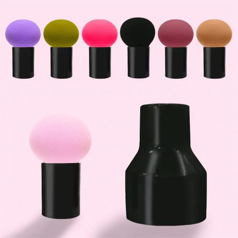 1-4Pcs Mushroom Head Makeup Sponge Cosmetic Puff Makeup Blender With Storage Box Foundation Powder Sponge Women Beauty Tool