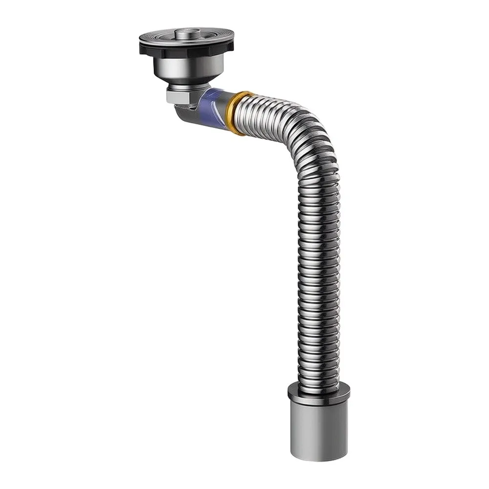 Prevention Drain Pipe Constructed from 304 Stainless Steel with Side Drain Opening and Dual Seal Leak Protection