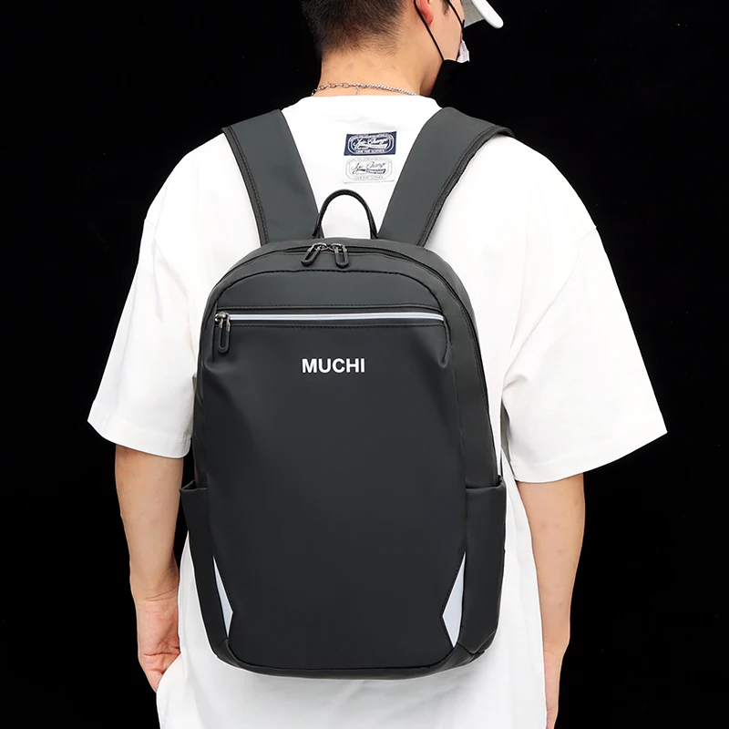 Mochila de nailon de ocio para hombre, mochila impermeable de gran capacidad para ordenador, tendencia, sencilla, ligera, versátil, para viaje