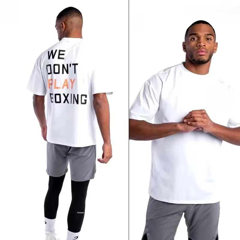 2026 Fashion New Warm Boxing Letter We Don't Play Boxing 3D Printed T-shirt Oversized Women's Men's Kids T-shirt Plus Size