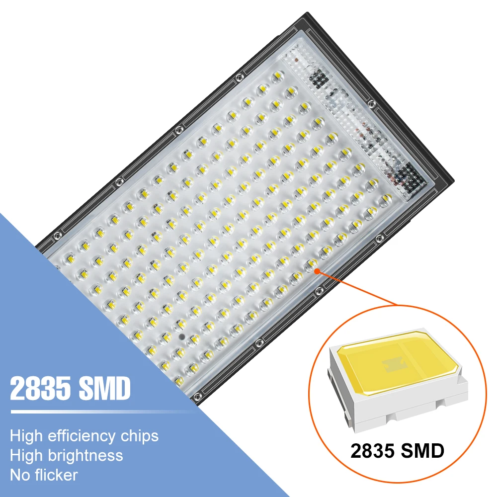 200W LED Outdoor Spotlight IP65 Waterproof Reflector Floodlights Garden Exterior Street Lamp Cold/Warm White AC220-240V 50W 100W