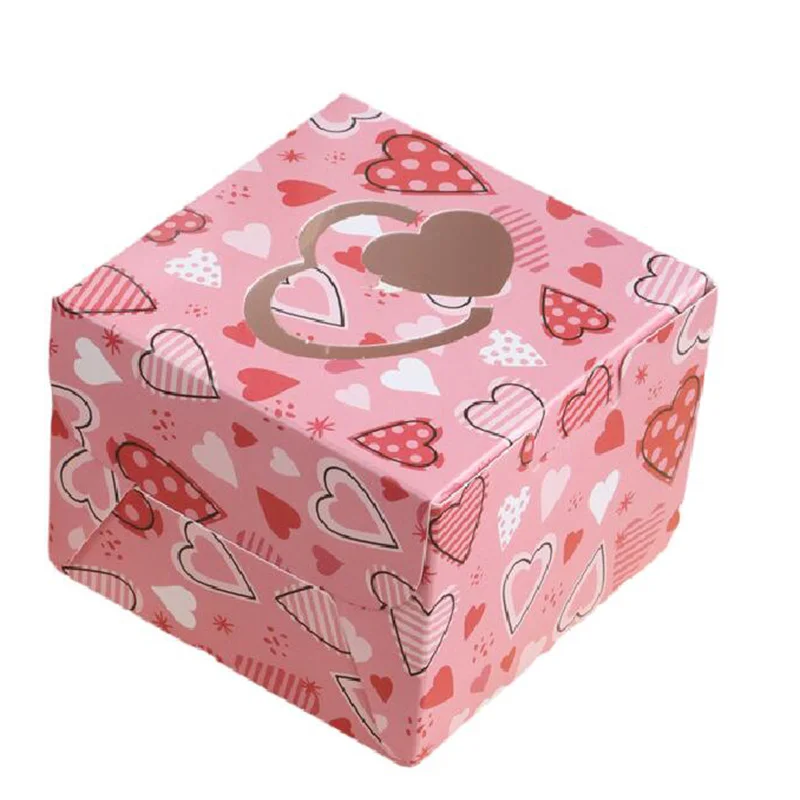 10/20PCS Love Heart Valentine's Day Candy Bags Paper Chocolate Gift Boxes Packaging Bag Wedding Birthday Party Favors Decoration