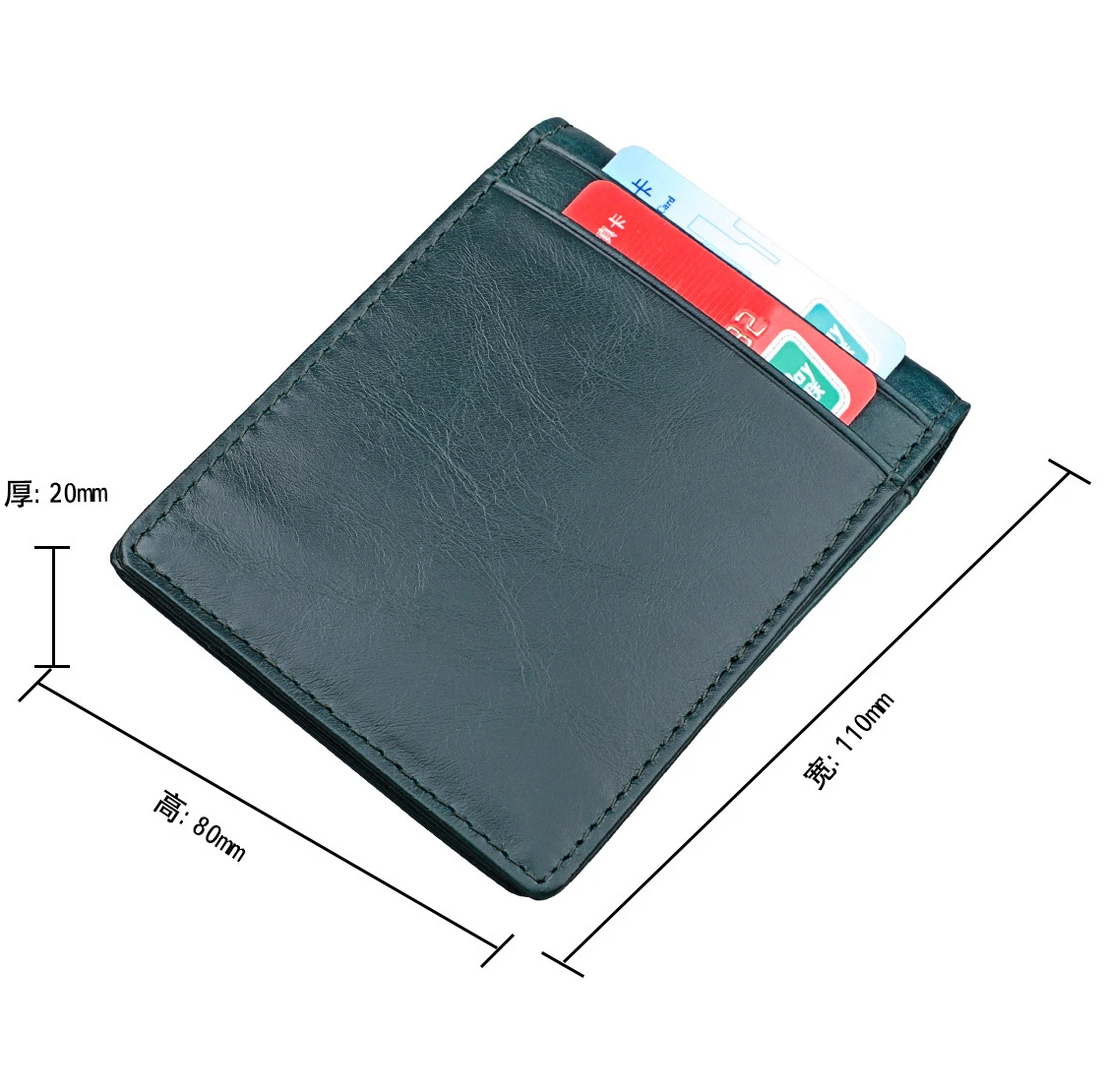 Inventory Magnet Money Clip Slim Leather Wallet Front Pocket Rfid Blocking Card Holder