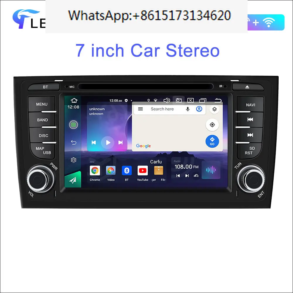 Special 7-inch Android 12.0 navigation with disc suitable for 03-12 A4 car GPS navigators