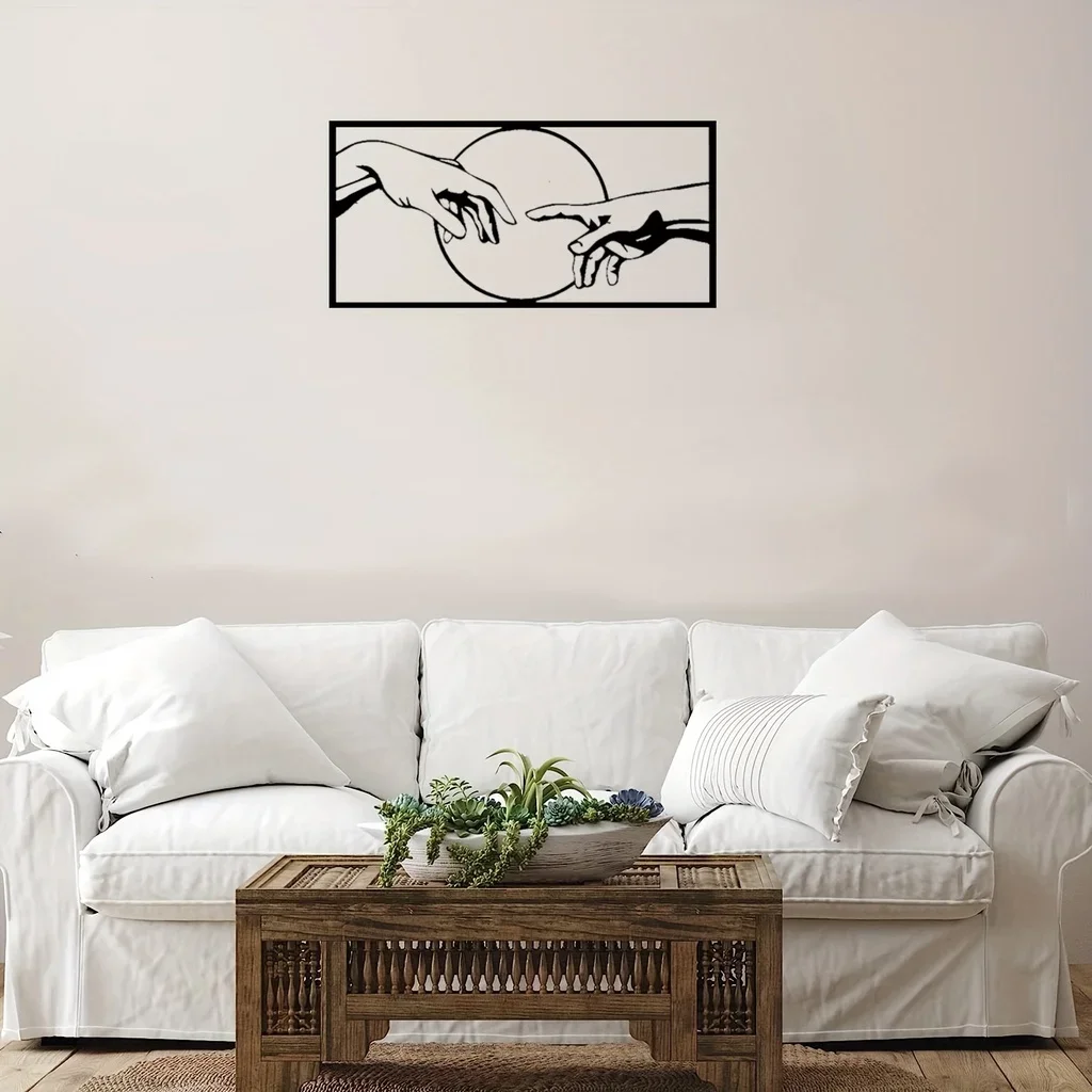 1 ชิ้นโมเดิร์นโลหะสีดําแขวนผนังศิลปะ Minimalist บทคัดย่อตกแต่ง Wall Art สําหรับบ้าน, ห้องนอน, ห้องน้ํา, ตกแต่งสํานักงาน