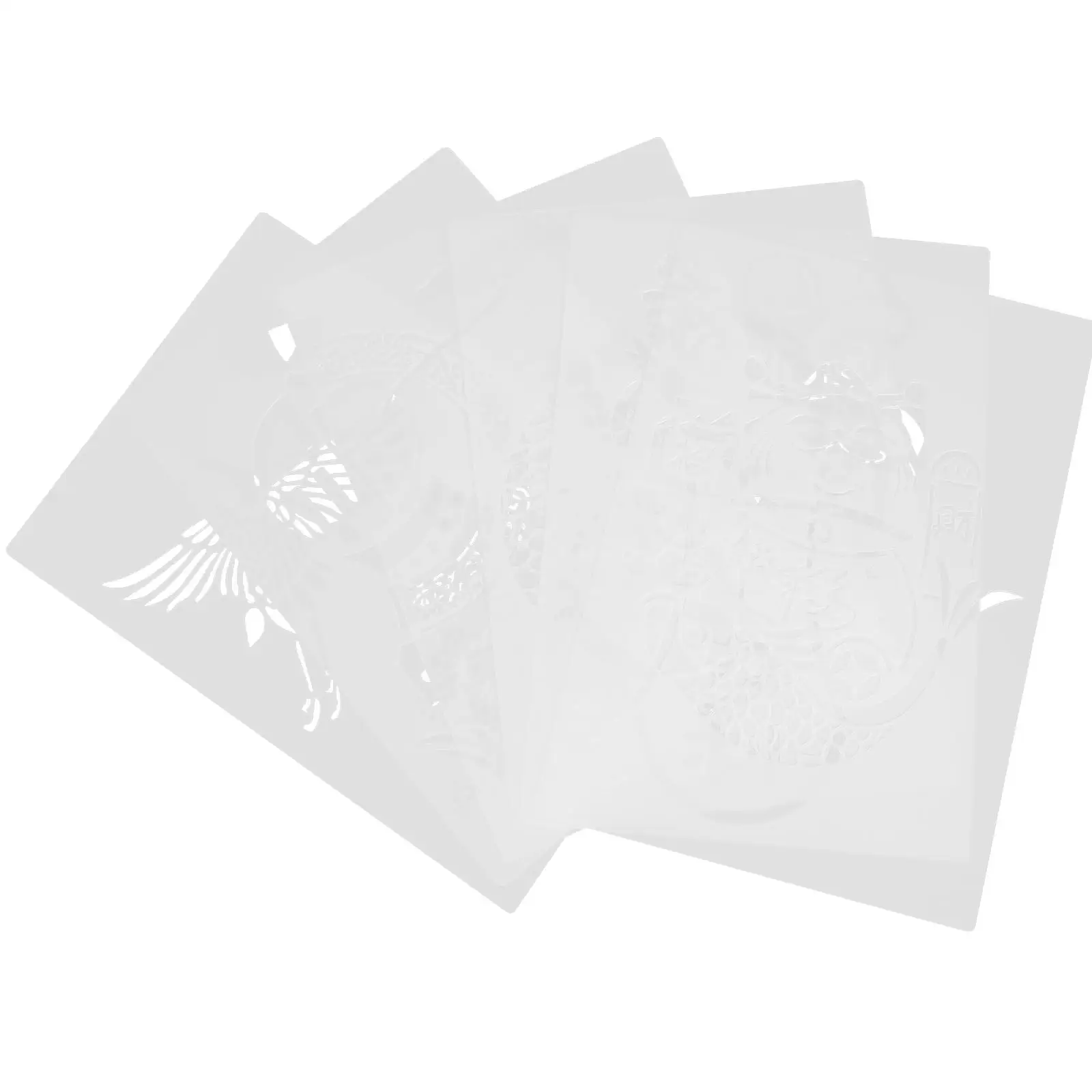 

6 Pcs A4 Handwritten Newspaper Hollow Templates Creative DIY Couplets Painting Stencils Artistic Holiday Chinese