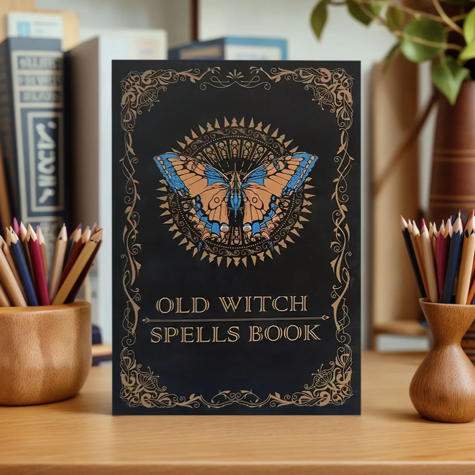 Libro de hechizos de brujería, diario multiusos de hechizos misteriosos, cuaderno de hechizos reales, rituales, suministros de brujas místicas
