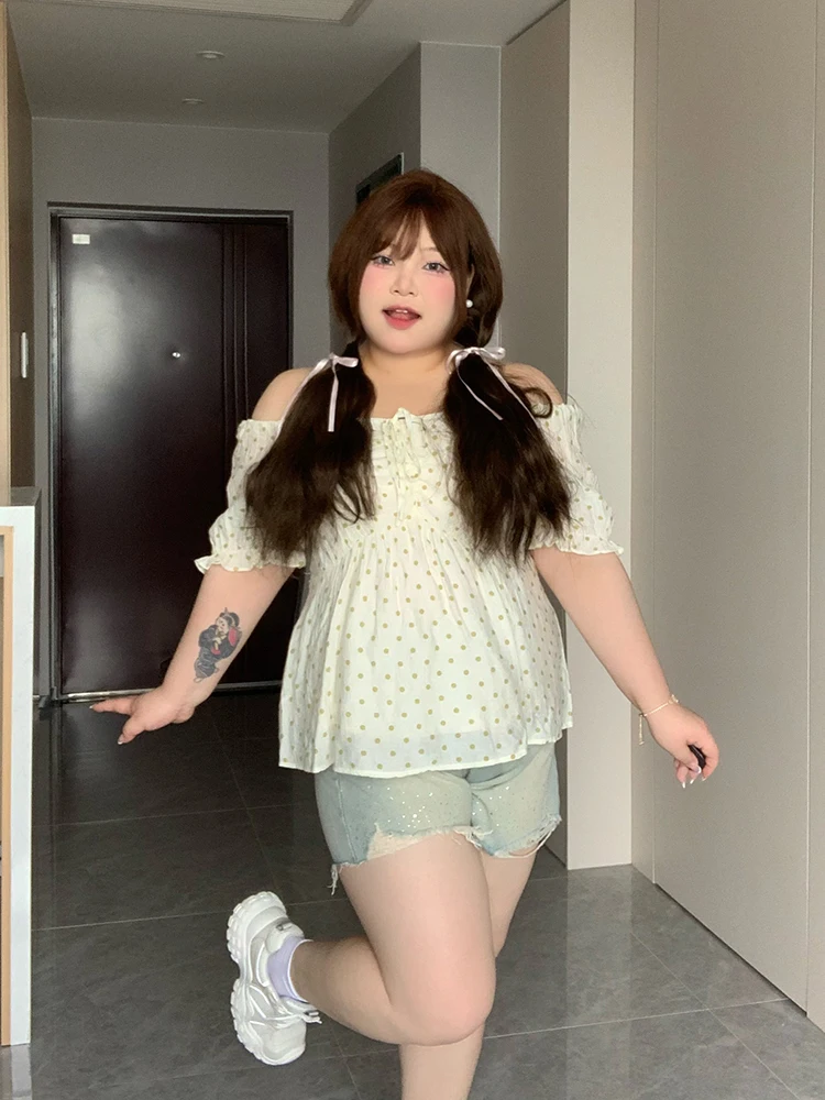 

Летний комплект с юбкой А-силуэта в горошек, с квадратным вырезом, из мягкого полиэстера, в стиле Soft Candy, для подруг