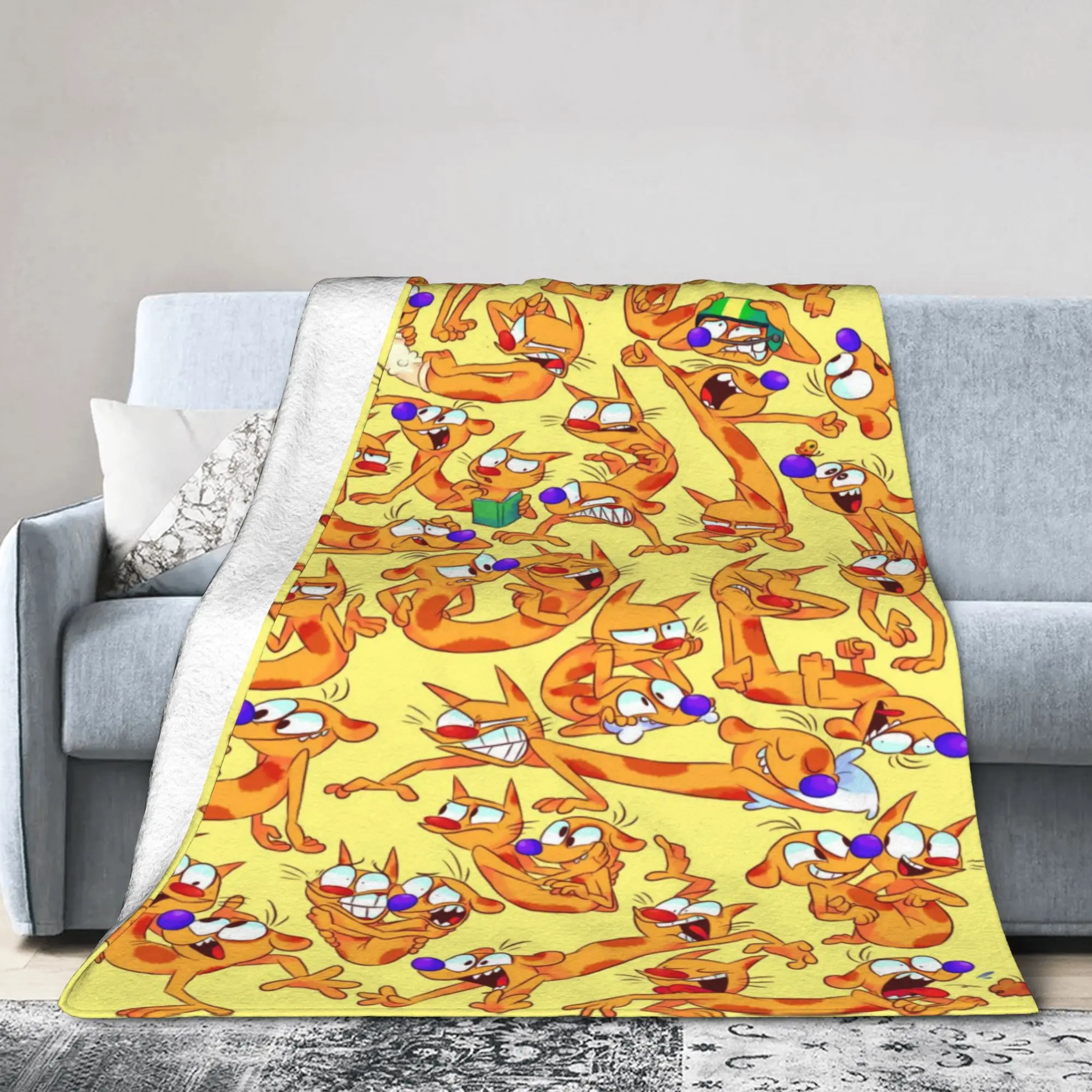  Duo Rucksack Ren & Stimpy  Blankets Fleece  Cozy Ultra-Soft Throw Blankets for Home Quilt