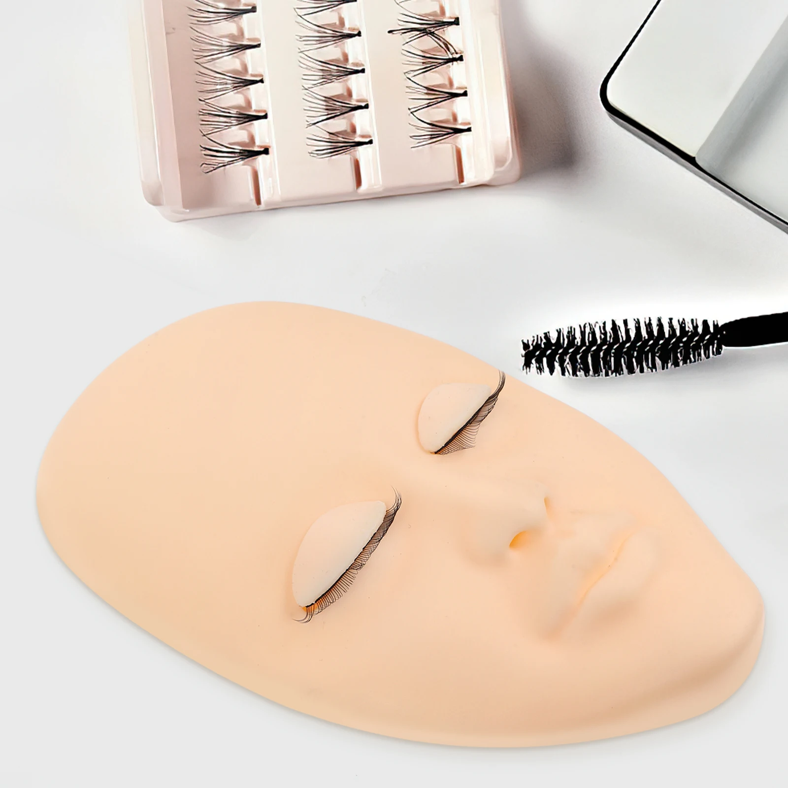 

Lash Mannequin Head Smooth Texture Reusable Practice Training Eyelash Extension Makeup Face Painting Massage Practicing Tool