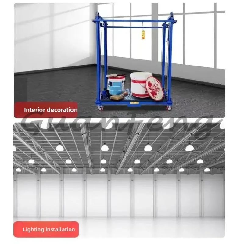 Automatic Electric Scaffolding Lift Remote Control Lifting Platform Mobile Folding Test Electric Scaffolding