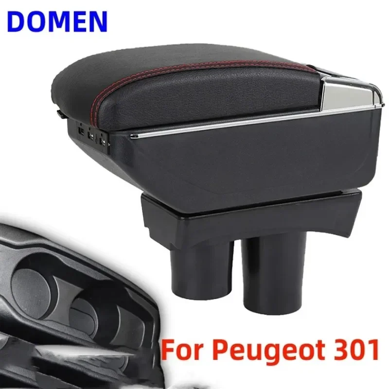 NEW For Peugeot 301 Armrest For Citroen c-elysee Car Armrest box 2014 2015 2016 Retrofit parts Interior Car accessories USB