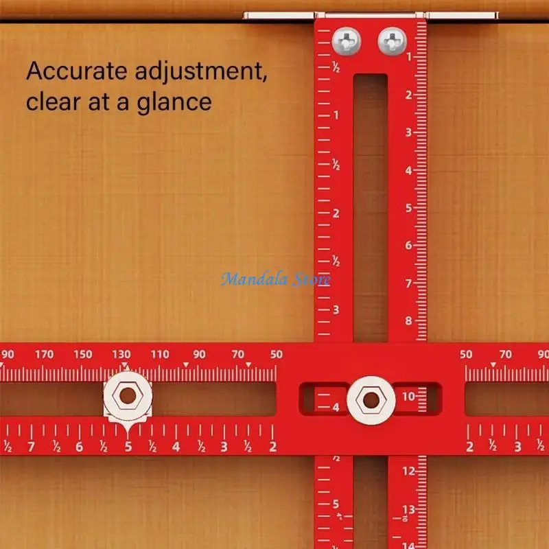 

U2JC Professional Drawer Drilling Guide, Aluminum Alloy Woodworking Hole Positioning Aid Locators for Furniture Installation