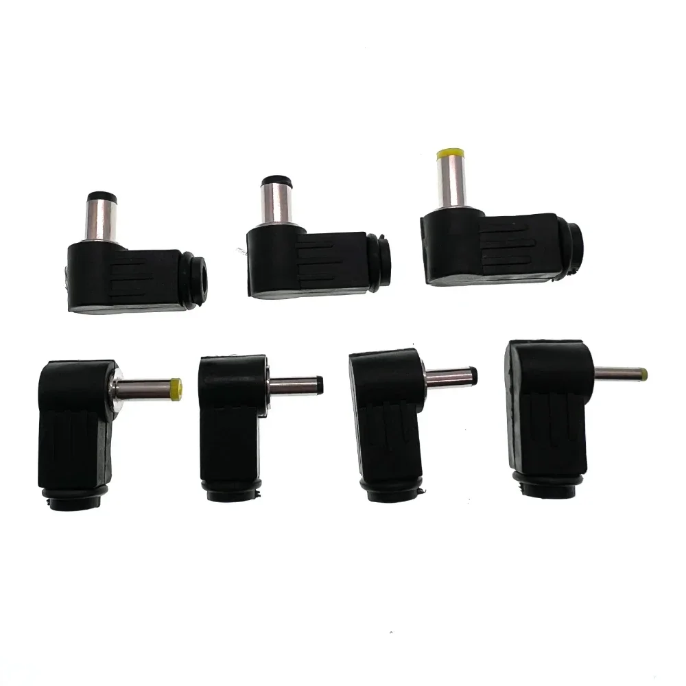 100PCS 90° Elbow DC Power Plug 5.5x2.1mm 5.5x2.5mm 3.5x1.35mm Welding Wire Type for Electronics Wiring
