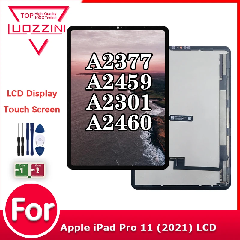For iPad Pro 11 inch 3rd Gen 2021 A2377 A2459 A2301 A2460 LCD Display Touch Screen Digitizer Assembly Replacement 100% Tested