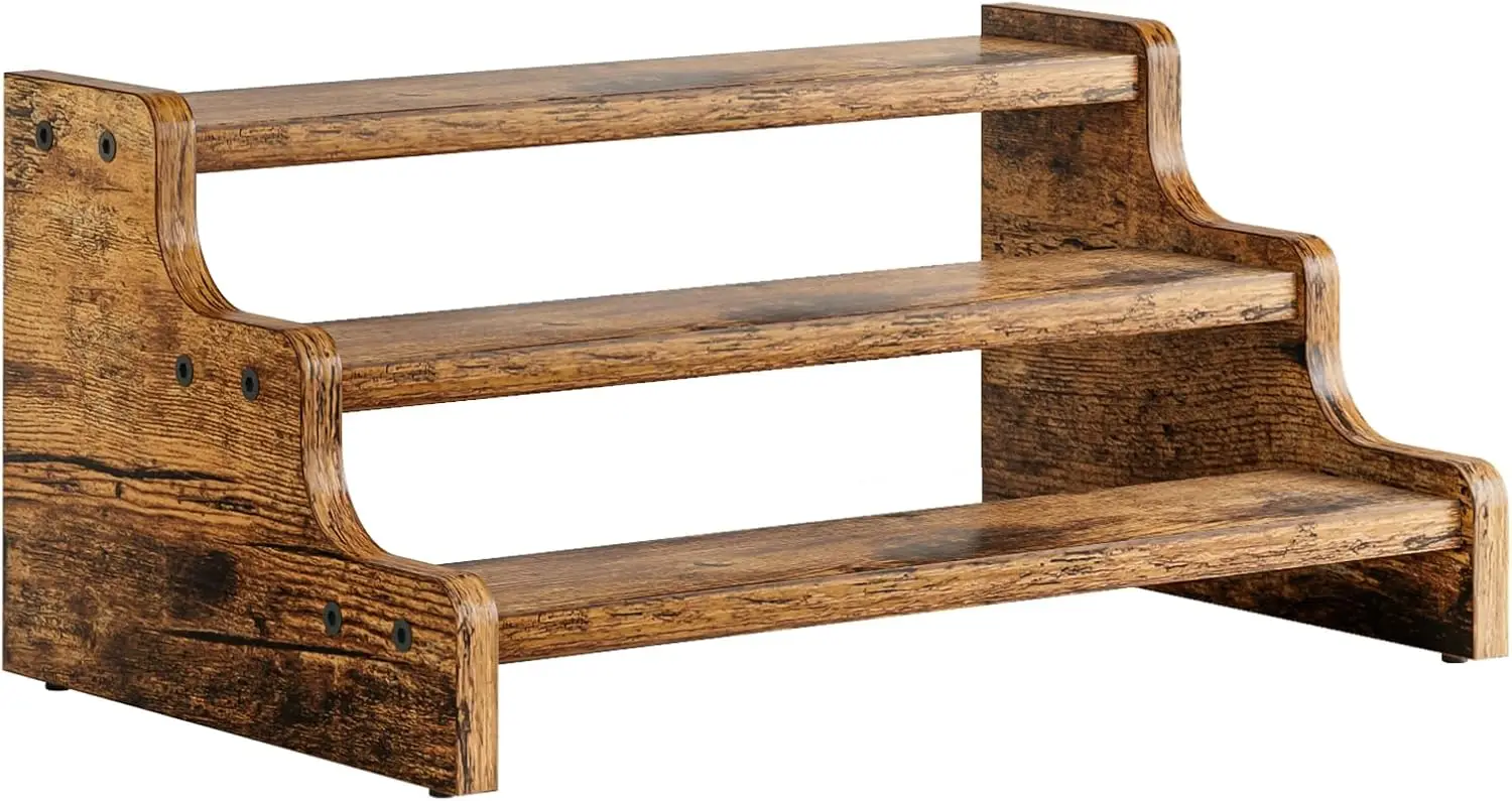 

3-Tier Wood Spice Rack, 13.8' Countertop Organizer for Spices, Jars & Baking Supplies