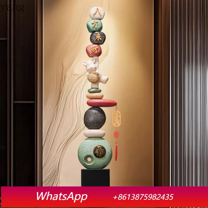 LMM entrance entrance time comes and goes, Bafanglai attracts wealth ornaments, living room TV cabinet floor decoration