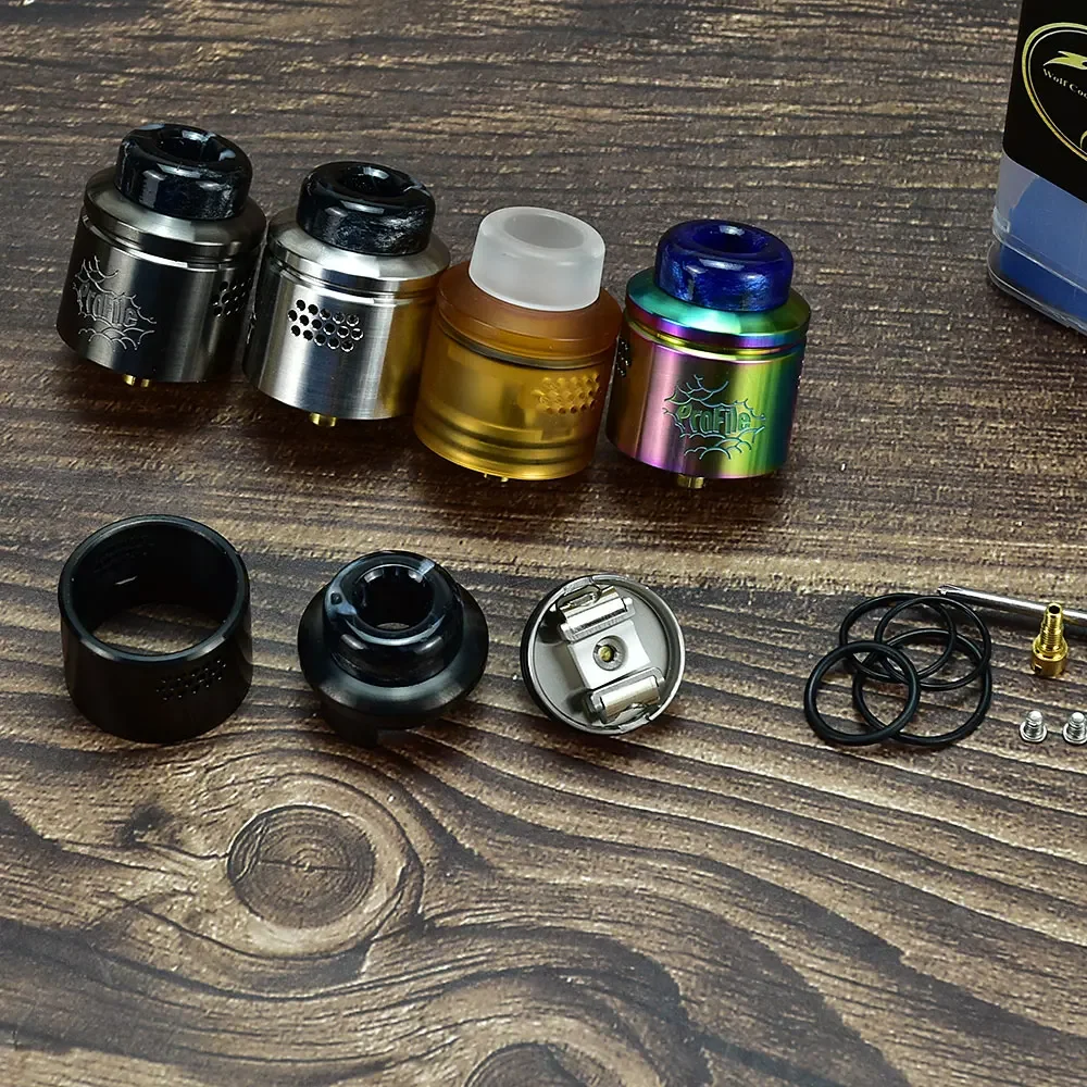 الملف الشخصي RDA 24 مللي متر vape خزان البخاخة السجائر الإلكترونية البخاخة 3I6ss تدفق الهواء خزان قابل لإعادة البناء rda البخاخة مقابل شبكة برو RDA