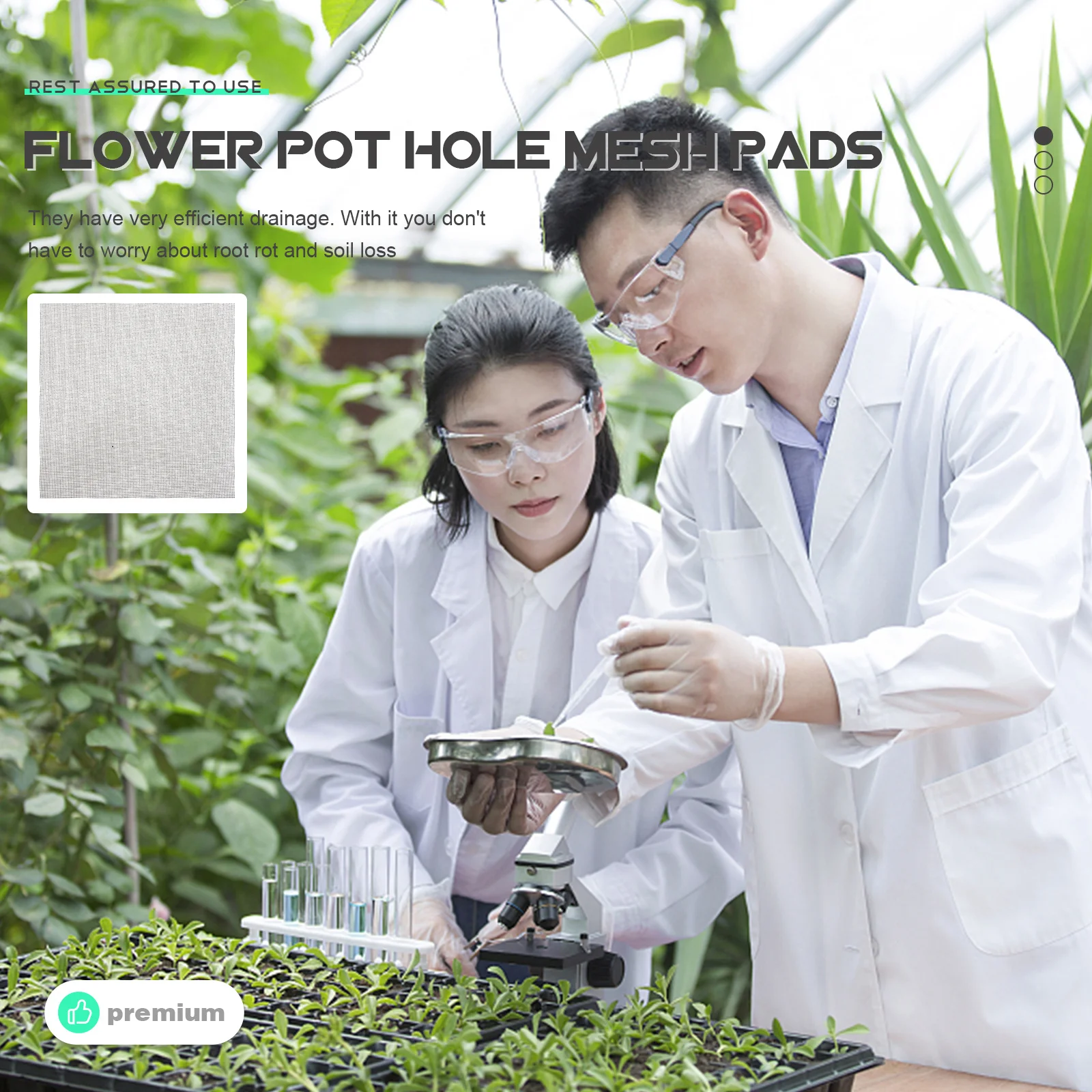 

10Pcs Plant Pot Mesh Pad Durable Gauze Flowerpot Pads for Bottom Holes Prevent Soil Loss Improve Air Permeability