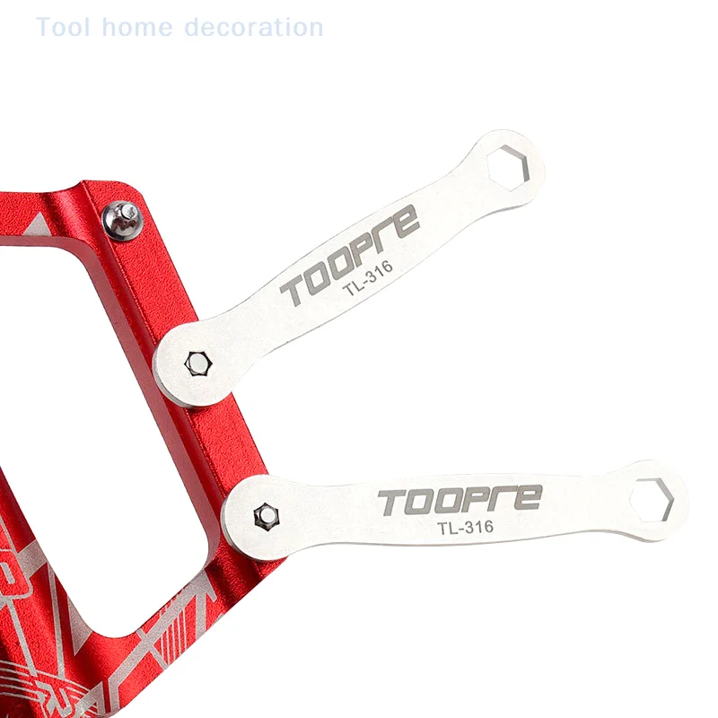 2-in-1 CNC Machining Pedal Bolt Removal Installation Tool 3.2/3.4mm Torx Head Screw Wrench 6mm Hex Wrench Bicycle Mounting Tool