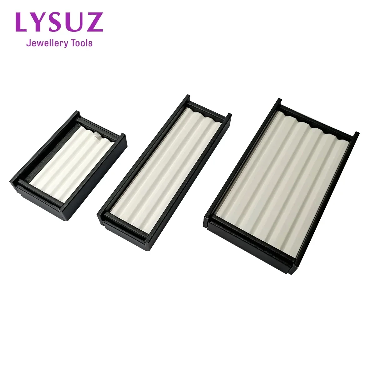 Leather PU Diamond Jewelry Box Loose Diamond Jewellery Packaging Tray Gem Storage Display V Groove Gemstone Box