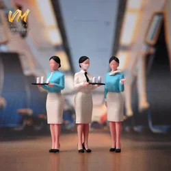 Miniatures Figures 1/87 1/64 1/43 1/24 1/18 Korean Flight Attendants Elegantly Serve Water Female Model Creative Scene Props Toy