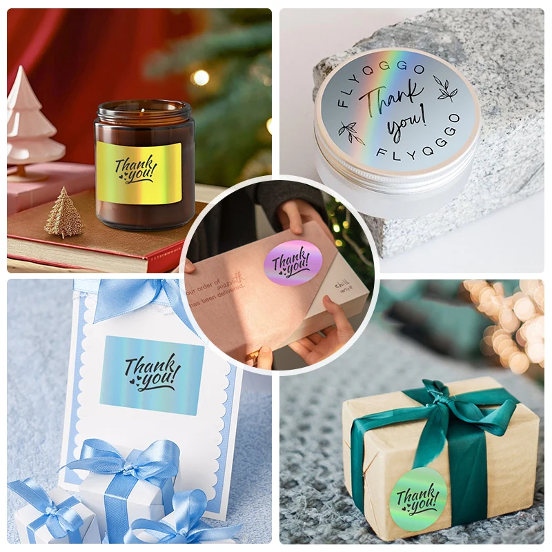 1Roll Cirkel Holografisch Thermisch Label 50/40mm Compatibel Phomemo M110/m220 Zelfklevende kleur laser thermische label sticker