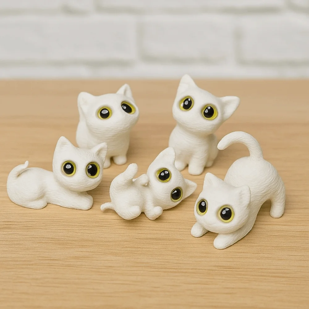 PLA-figura de gato de Halloween, adorno artesanal, figuras de gatos impresas en 3D, modelo divertido, manualidades de micropaisaje