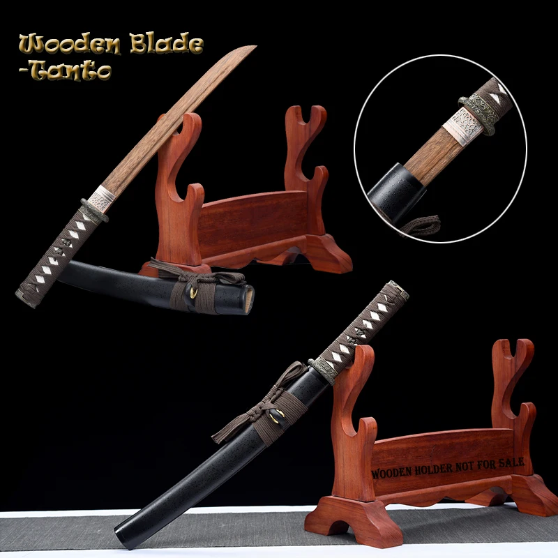 Espada de Madera DIY, Tanto Japonés, Espada Pequeña de Tamaño Completo, Decoración del Hogar, Espada de Entrenamiento Iaito, Tipo D, Accesorios Metálicos