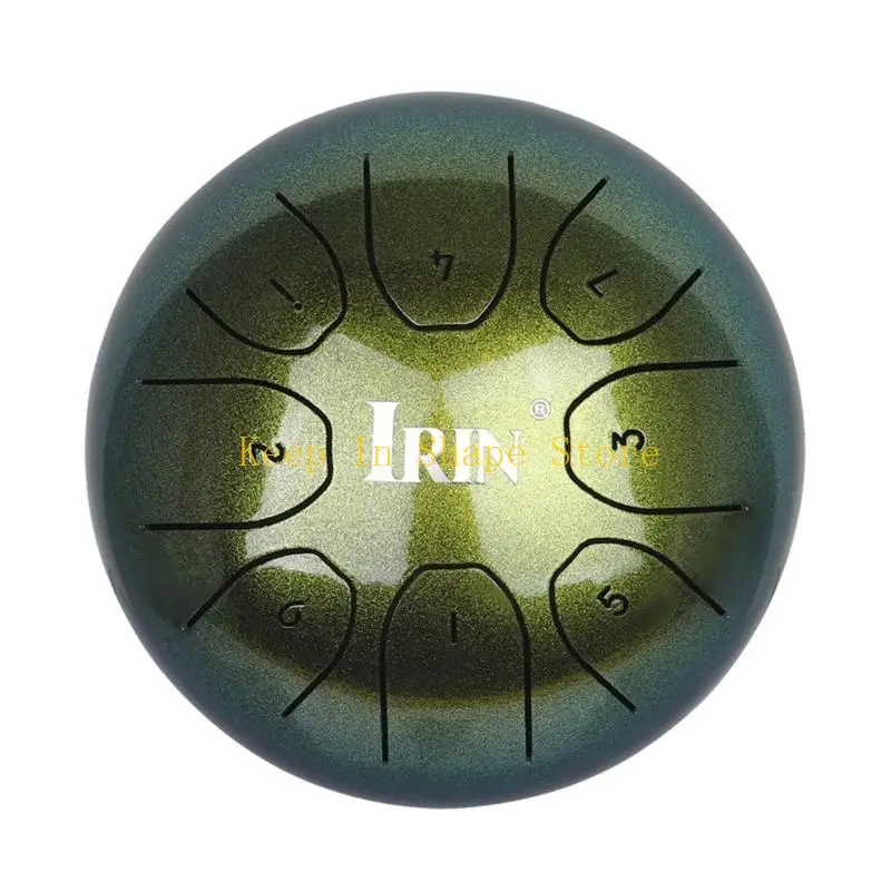 U1JC Steel Tongue Drum 8 Note 5.5In C-Keys Steel Drum Percussion Instrument with Drum Music Book for Musical Education