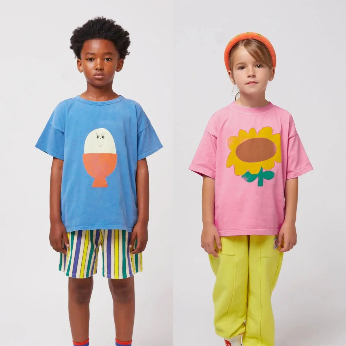 

Boys T-shirts 2025 Summer Tops for Kids Short-sleeve Girls Tees Candy Color Children Shirts Cotton Teenager School Outfits