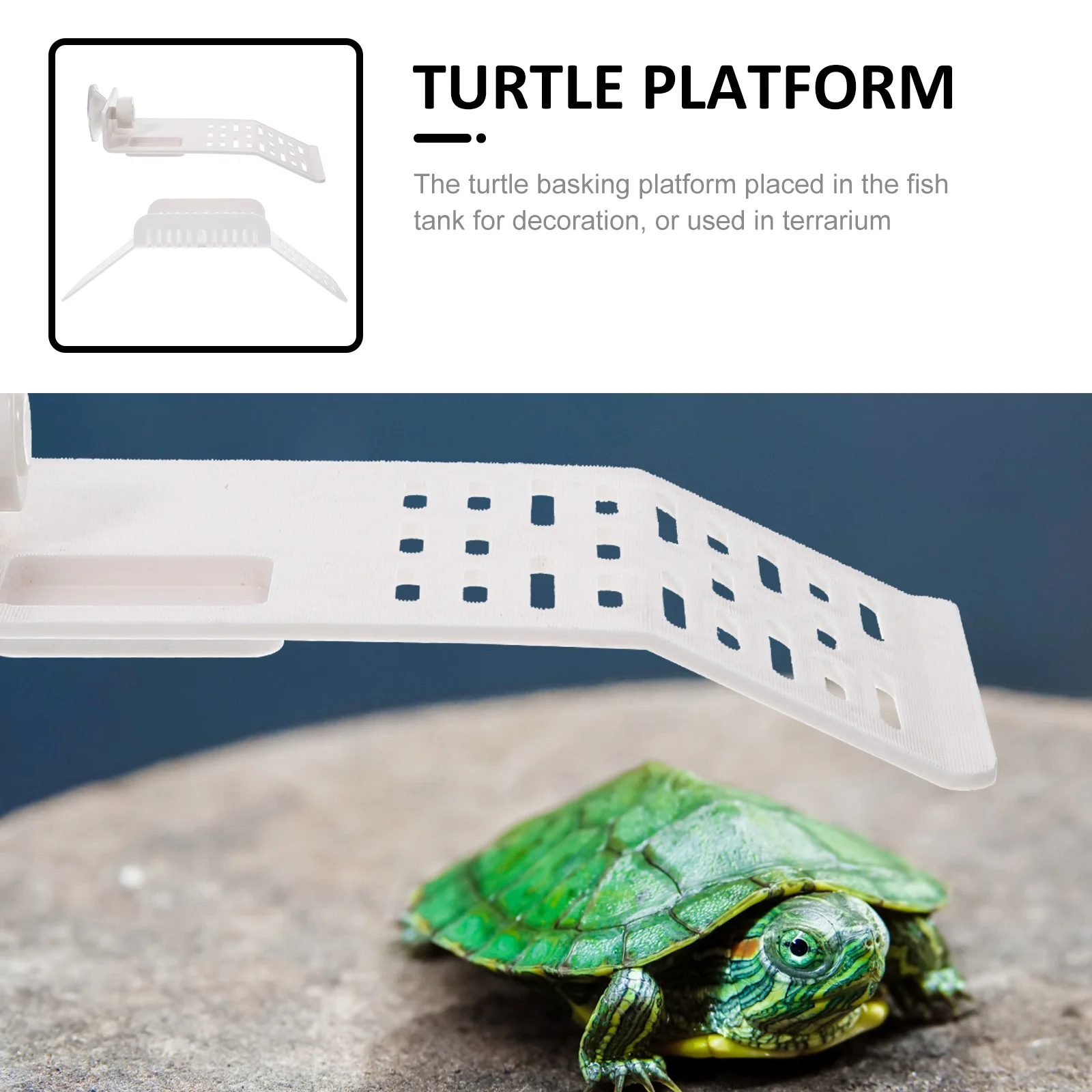 2Pcs Tortoise Basking Platform Faderesistant Floating Reptile Ramp Simple Structure Aquarium Accessories Turtle Basking Platform
