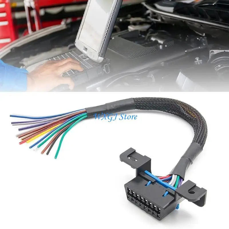 

37je obd2 Удлинительный кабель 16PIN J1962 Соберите открытые соединители OBD2 Женщины.