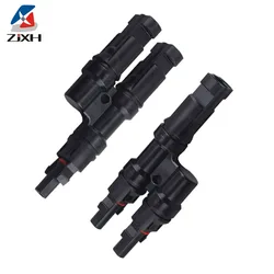 1 Pair IP67 Solar PV Connector Approved 2 to 1 T Branch Male And Female Solar 100% PP0 Parallel DIY Solar Kits System