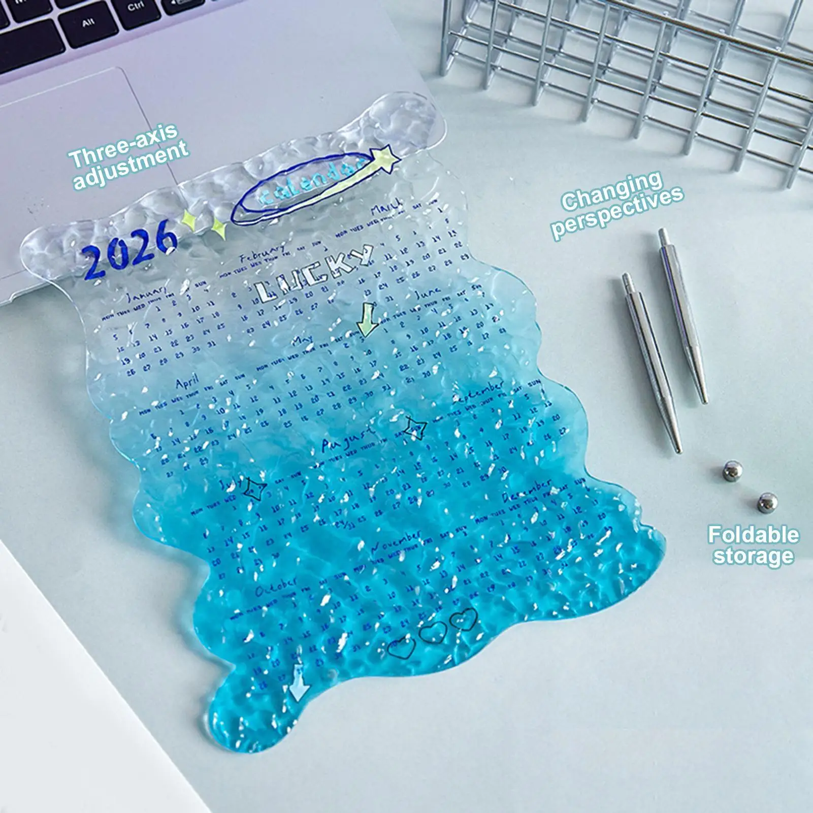 

Calendar 2026 Acrylic Clear Art Planner 12 Monthly Calendar Home School Dorm Room Study Planning Scheduling Decoration