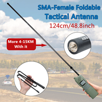 ABBREE Walkie Talkie Foldable CS Tactical Antenna For Baofeng UV-5R UV82 UV-9R UV-16 SMA-Female Dual Band  Ham Radio Accessories