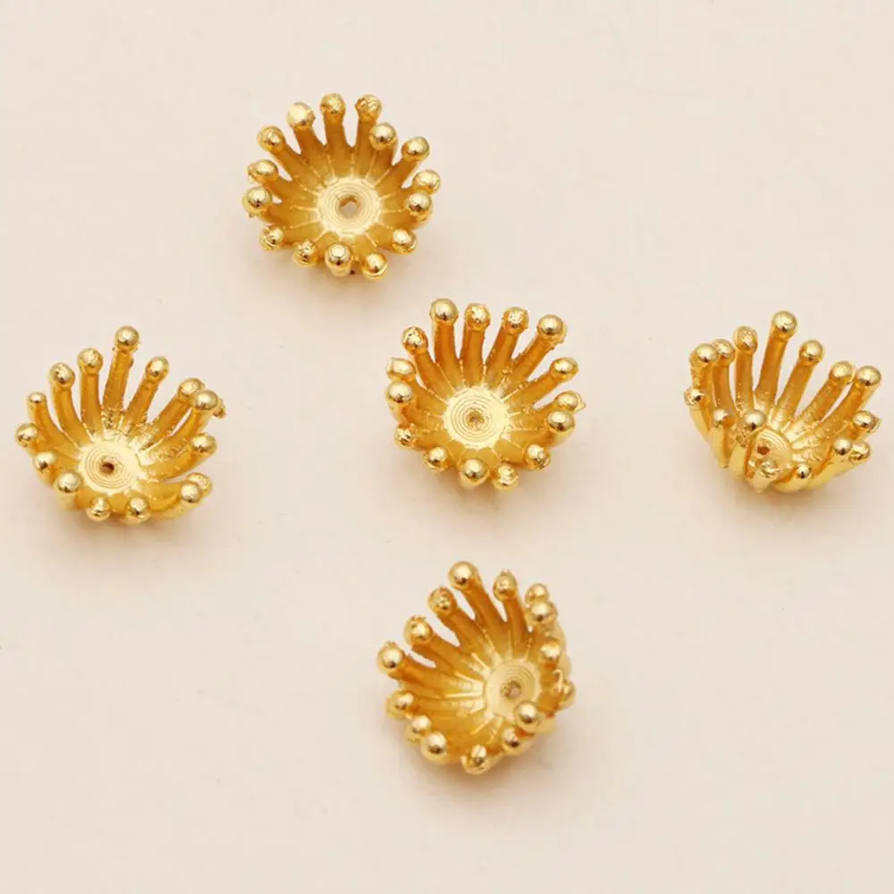 REGELIN 50 sztuk/partia 11mm Torus kwiat Spacer filigran biżuteria Spacer kwiaty Charms luźne koralik zaślepki dla DIY ocena biżuteria — zdjęcie 5