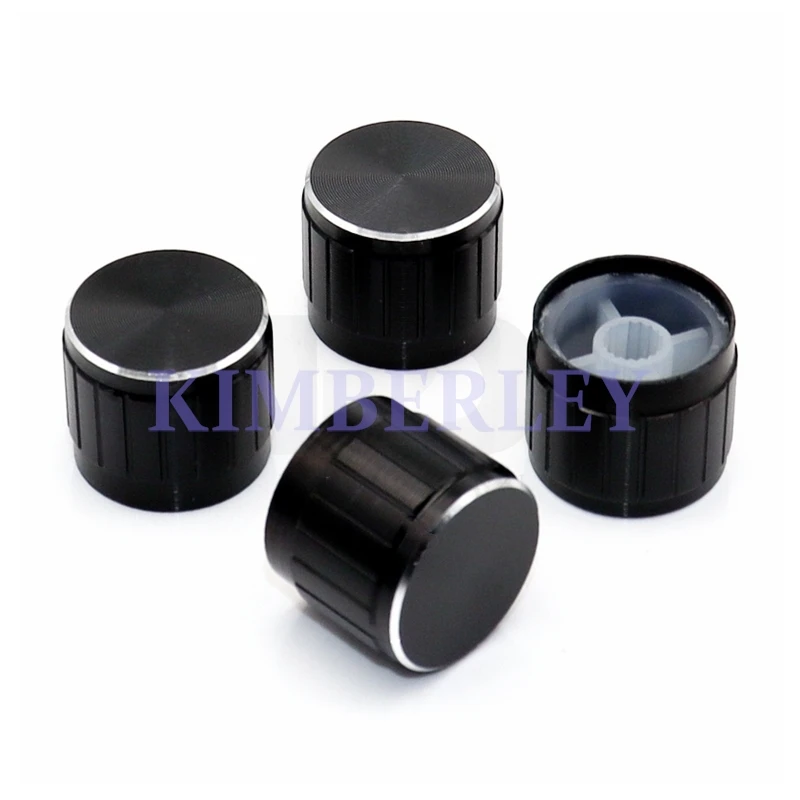 5PCS 21 X 17 Aluminum Plastic Non Indicating Knob Potentiometer Encoder Rotary Cap Electrical Rotary Cap Volume Adjustment Cap