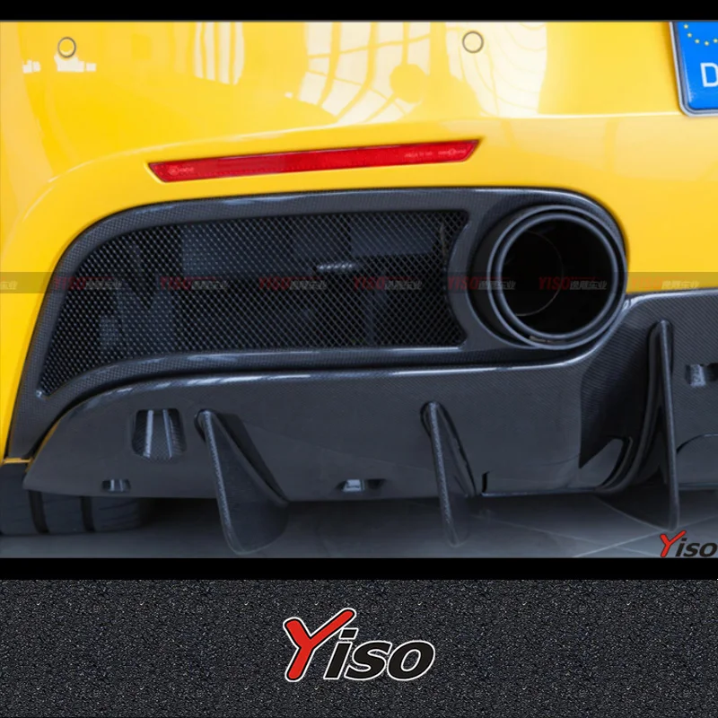 Suitable for 488 modified Capristo style with surrounding rear lip air inlet dry carbon fiber rear bar air inlet diffuser