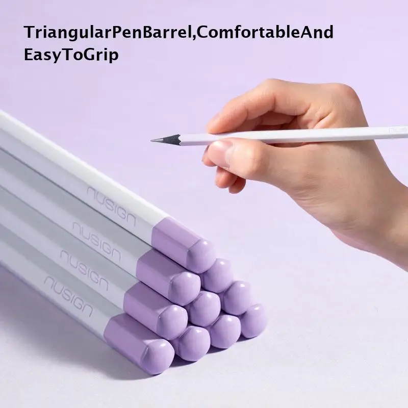 10PCS Deli Nusign NS749 Hexagonal Writing Pencils Scent of Grape Nectar HB/2B Lead-Free School & Office Use Pencil Box