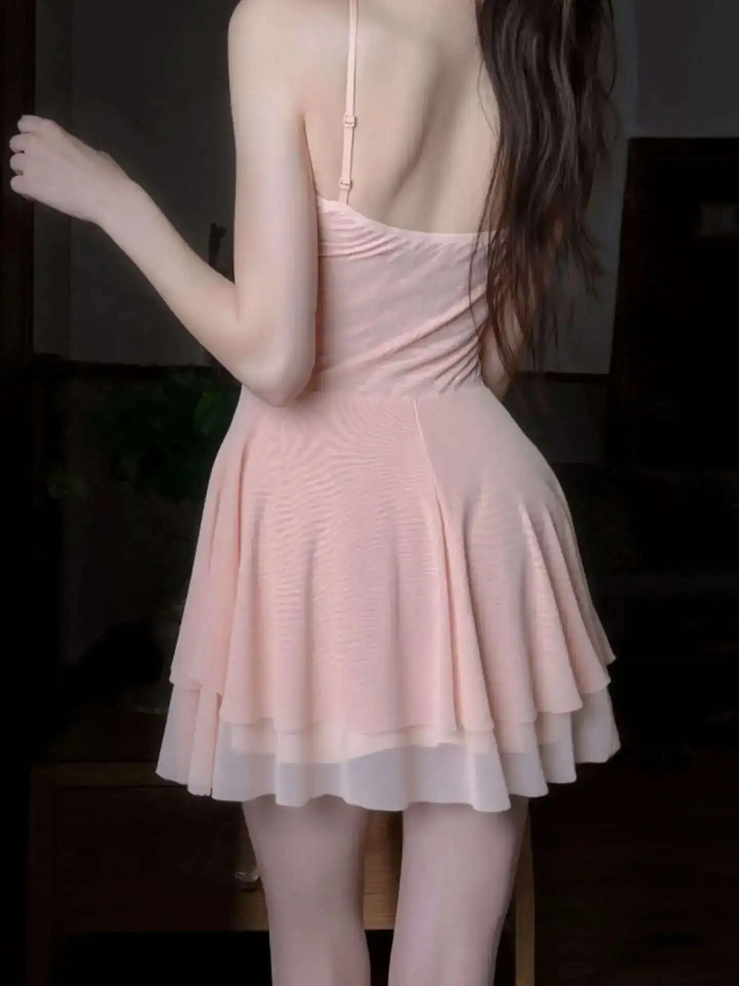 مثير الرغبة النقية الرسن عطلة نمط فستان أنيق مثير باس النوم مثير شبكة المنخفضة قطع الرغبة النقية موضة فستان حلو BVL8