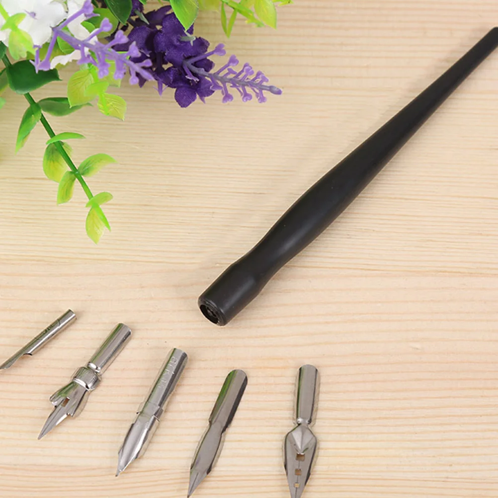 

3Sets Line Drawing Pens Stainless Steel Nib Ergonomic Grip Comfortable Writing Sketching Art Ruling Pen for Watercolor Masking