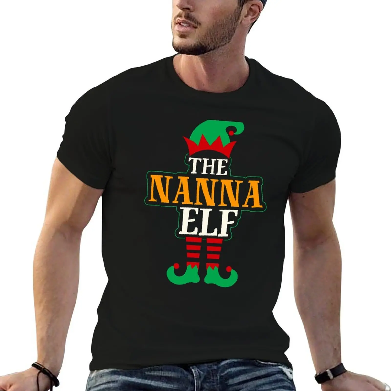 Nanna Elf funny Christmas Character - X-mas Italian Family Gifts T-Shirt