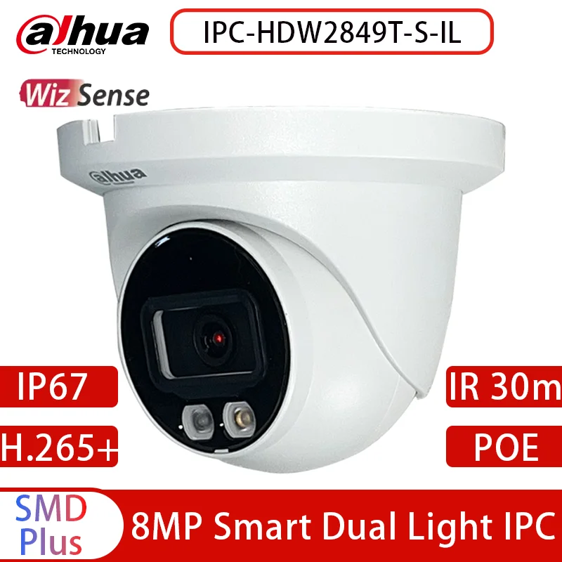 

Dahua IPC-HDW2849T-S-IL CCTV 8MP IPCamera 2.8mm 3.6mm Security Protection