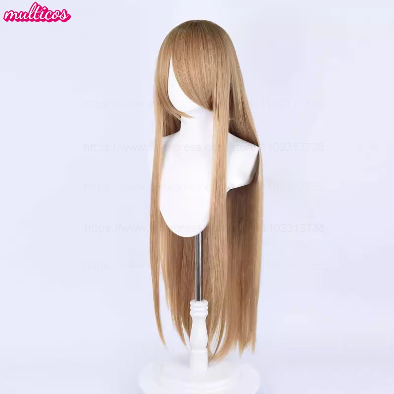 Hochwertige Anime 100 cm lange gerade Cosplay-Perücke Schwarz Weiß Rot Rosa Braun Gold Blau Blond Lila Hitzebeständige Haarperücken